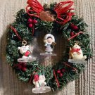 Hallmark Keepsake Little Frosty Friends Series Memory Wreath Ornament #XPR9724 with 4 Ornaments!