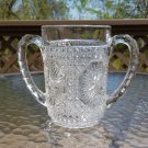 EAPG Imperial Glass Spooner Sugar Star Medallion Amelia Pattern 2 Two Handles Clear Pressed Glass! EAPG Imperial Glass Spooner Sugar Star Medallion Amelia Pattern 2 Two Handles Clear Pressed Glass!
