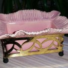 Vintage 1950's Miramar California Pottery Pink Planter Ashtray with Stand #265-A!