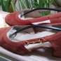 GUCCI Cinnamon Rust Suede Shoes Pumps - Size 38 - 100% AUTHENTIC!