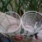 Wire Form & Ceramic 2 Bottle Wine Carrier Tote, Gift Wrap - Pretty Pink Roses!