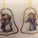 M. I. HUMMEL GLASS CHRISTMAS ORANAMENTS -SET of 2 -INTERNATIONL COLLECTOR'S CLUB w/ PAPERWORK-RARE!