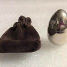 Vintage COTY Highly Polished Stainless Seel Egg, NUANCE Cream Perfume - 15 oz solid.