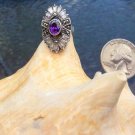 Vintage Ornate Sterling Silver Amethyst & Marcasite 925 Sterling Silver Ring - Size 5 Vintage Ornate Sterling Silver Amethyst & Marcasite 925 Sterling Silver Ring - Size 5