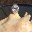 Vintage Large Oval Cubic Zirconia Sterling Silver Ring - Size 6! Vintage Large Oval Cubic Zirconia Sterling Silver Ring - Size 6!