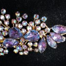 Crystal Rhinestone Free Form Abstract Fancy Pendant - GORGEOUS - DIMENSIONAL!