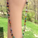 Boho/Bohemian Chic Dangling Multi Color Beaded Choker Necklace!
