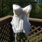 I Owe It All To GODDESS White Lace Strapless Bustier Corset with Garters - Size 40DD - LIKE NEW! I Owe It All To GODDESS White Lace Strapless Bustier Corset with Garters - Size 40DD - LIKE NEW!