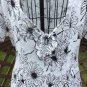 ASTARTE Plus Size Designer Custom Made WHITE & BLACK STRETCH LACE DRESS, 1X - 2X - AIRY!