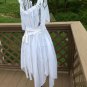 NEVER MIND Plus Size White Chiffon Gypsy Fairy Cover-Up, Nightie, Negligee Size L - WHIMSICAL!