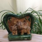 Vintage Glazed Pottery LOVE Figural Elephant Majolica Planter Vase - Marked PS700E! Vintage Glazed Pottery LOVE Figural Elephant Majolica Planter Vase - Marked PS700E!