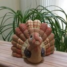 Vintage Thanksgiving Turkey Figurine Decor - Quilted Look - Hand Painted Hobbyist piece!