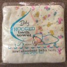 Vintage Rosebud Baby Hooded Bath Towel - 100% Cotton - 30 x 36 - Made in the USA!