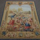 European Country Scene Landscape Woven Wall Tapestry 60" x 80" with Rod Pocket - Signed!