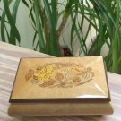 Italian Hand Crafted Inlaid Natural Elm Wood Music Box Plays 'Edelweiss' from The Sound of Music!