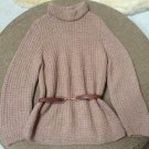 Vintage GUCCI Alpaca Turtleneck Sweater w GUCCI Leather Belt - Sz 44 (M) - Made in Italy - GORGEOUS!