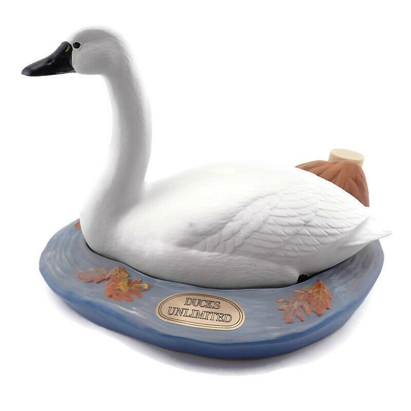 1991 Ducks Unlimited Jim Beam "Tundra Swan" Ceramic Decanter UNOPENED
