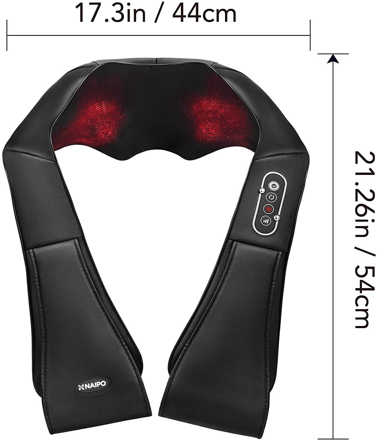 Naipo Shiatsu Massager Heat Deep Kneading Massage Neckbackshouldersfeetlegs At Homecaroffice