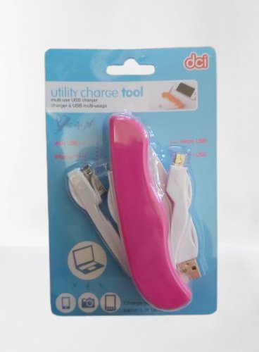 DCI Utility Charge Tool - Gemini Octopus - Multi-use USB phone number charger - Pink!