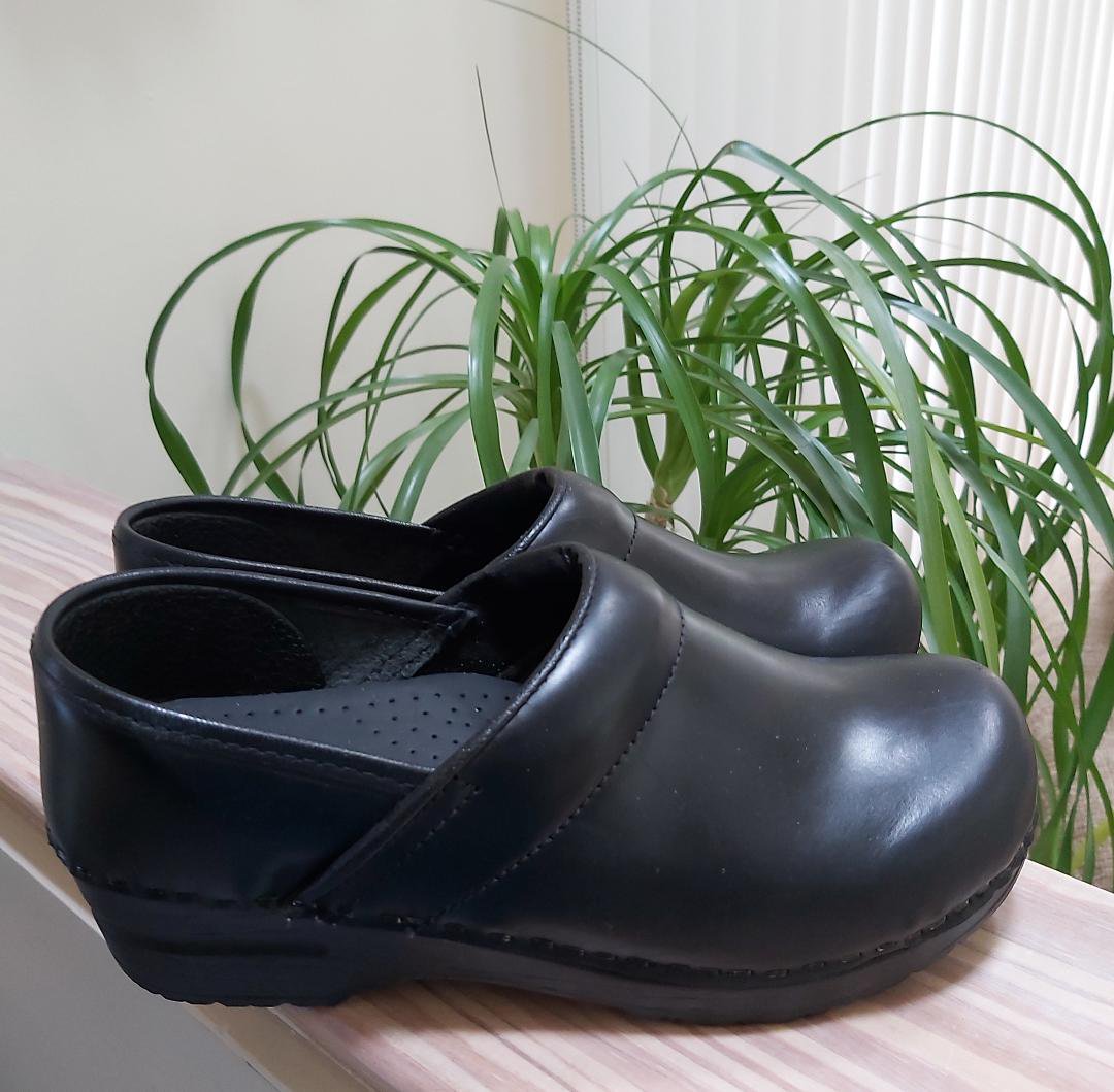 sanita black clogs