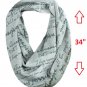 John Lennon âImagineâ Infinity Scarf by Lyric Culture - 30" x 34" - VERY LARGE - Made in USA!