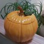 Vintage Scioto Molds 1979 Fall Halloween Ceramic Pumpkin Cookie Jar - VERY LARGE!