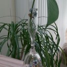 Very Rare Vintage Handpainted Glass Hand Bell with Flower Vase Top - Beautiful and Unique Gift!