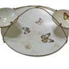 Art-Line Mid-Century Modern 1960's Butterfly Tidbit/Chip Dip/Hors d’Oeuvres Server w Tags!