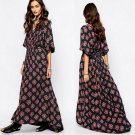 Free People Oasis Maxi Dress - Navy Combo - Size L - #OB402146 - NWT!