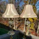 Bombay Company Regency Bronze & Crystal Table Lamps - Pair - 12 pounds each!