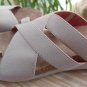 Munro Womens Delphi Grey Elastic Walking Wedge Strappy Flat Sandals - Size 8W!
