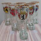 Vintage German Beer Taster BOOT Souvenir Shot Glasses - Set of 6 -  Deutschland Crests/ Flags!