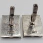 Vintage 'DSC' Block Monogram Sterling Silver Cufflinks with Toggle Back posts - SOLID & HEAVY!