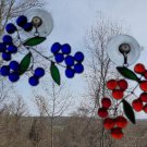 Handcrafted Stained Glass Grapes & Cherries Suncatchers! Handcrafted Stained Glass Grapes & Cherries Suncatchers!
