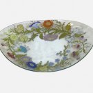 Vintage Signed Dorothy Thorpe Wildflowers & Ribbon Oval Glass Large 13 1/8” Serving Platter Dish! Vintage Signed Dorothy Thorpe Wildflowers & Ribbon Oval Glass Large 13 1/8” Serving Platter Dish!
