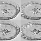 ROGASKA GALLIA CRYSTAL 4 1/4" WINE BOTTLE COASTER Hand-Blown, Hand-Etched -Qty 4!