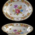 Schumann Bavaria Germany Empress Dresden Flowers 9" Oval Vegetable Bowl