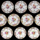 Schumann Bavaria Germany Empress Dresden Flowers 7¾" Salad Plates - Lot of 12