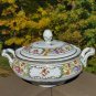Schumann Bavaria Germany Empress Dresden Flowers Round Covered Vegetable Server