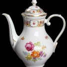 Schumann Bavaria Germany Empress Dresden Flowers 9 1/2" Coffeepot with Lid