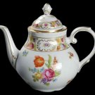 Schumann Bavaria Germany Empress Dresden Flowers 7 3/4" Teapot with Lid