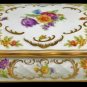 Schumann Bavaria Germany Empress Dresden Flowers Cigarette / Trinket Box