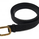 GUCCI Vintage Textured Belt with 2-Tone Square Buckle and Interlocking GG's - AUTHENTIC!
