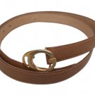 Gucci Women's Brown Leather Belt - Gold Tone 'G' Monogram Buckle - Sz M/L - VINTAGE - AUTHENTIC #2!