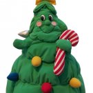 Vintage 1997 STUFFINS Christmas Tree w/ Star & Candy Cane Decor, Plush Toy - 18"H!