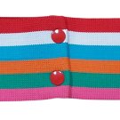 Vintage Wide Belt Elastic Striped Multi Color Waist Stretch Cinch Fashion Retro - Size M/L!