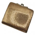 Whiting & Davis Gold Mesh Bi-Fold Wallet - Multiple Sections & Coin Section - from 1990s!