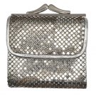 Whiting & Davis Silver Mesh Tri-Fold Mini Wallet with Coin Purse - from the 1990s!