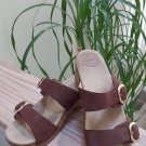 Dansko Sophie Brown Leather Twin-strap Sandals Shoes - Size 38!