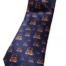 Vintage JEAN-CHARLES DE CASTELBAJAC 100% Silk Whimsical Satchel Necktie - Playful design - NEW!